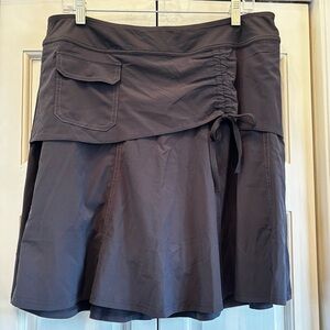 Athleta dark gray, Wearever Skort, cinch tie, XL